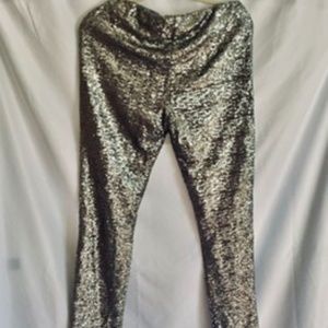 Athena Marie sequin silver pants. New (L)
